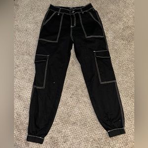 American bazi brand black and white seam pants size md